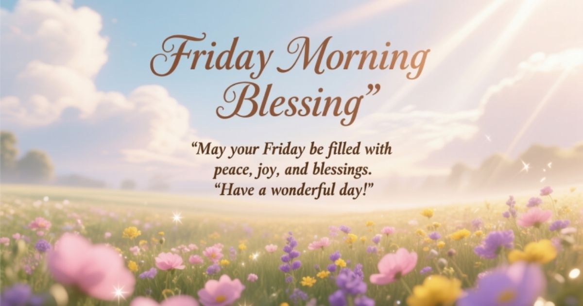 Friday Morning Blessing