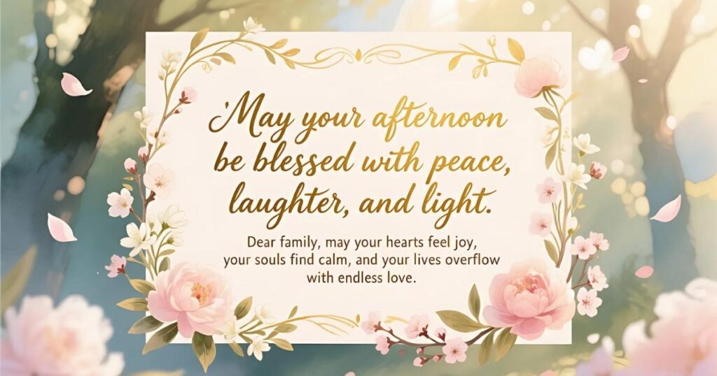 Good Afternoon Wishes For Family