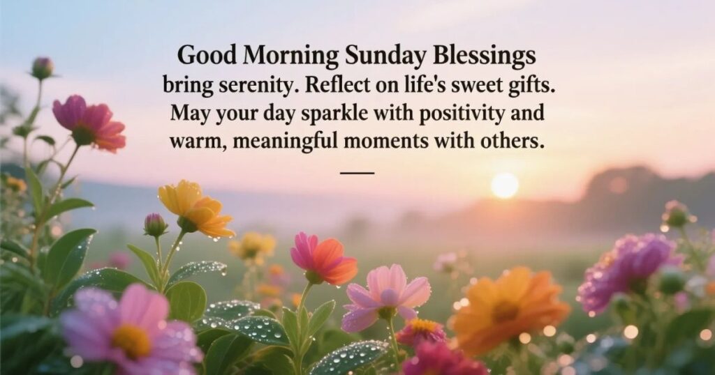Good Morning Sunday Blessings