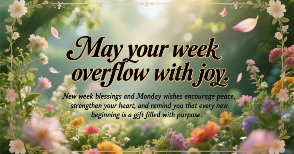 New Week Blessings And Monday Wishes