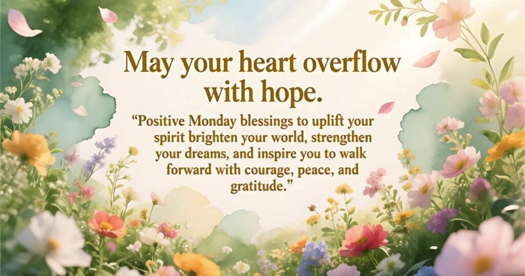 Positive Monday Blessings To Uplift Your Spirit