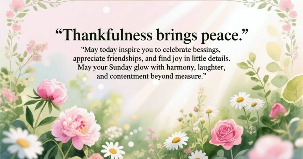 Thankful Sunday Blessings To Embrace Gratitude And Joy
