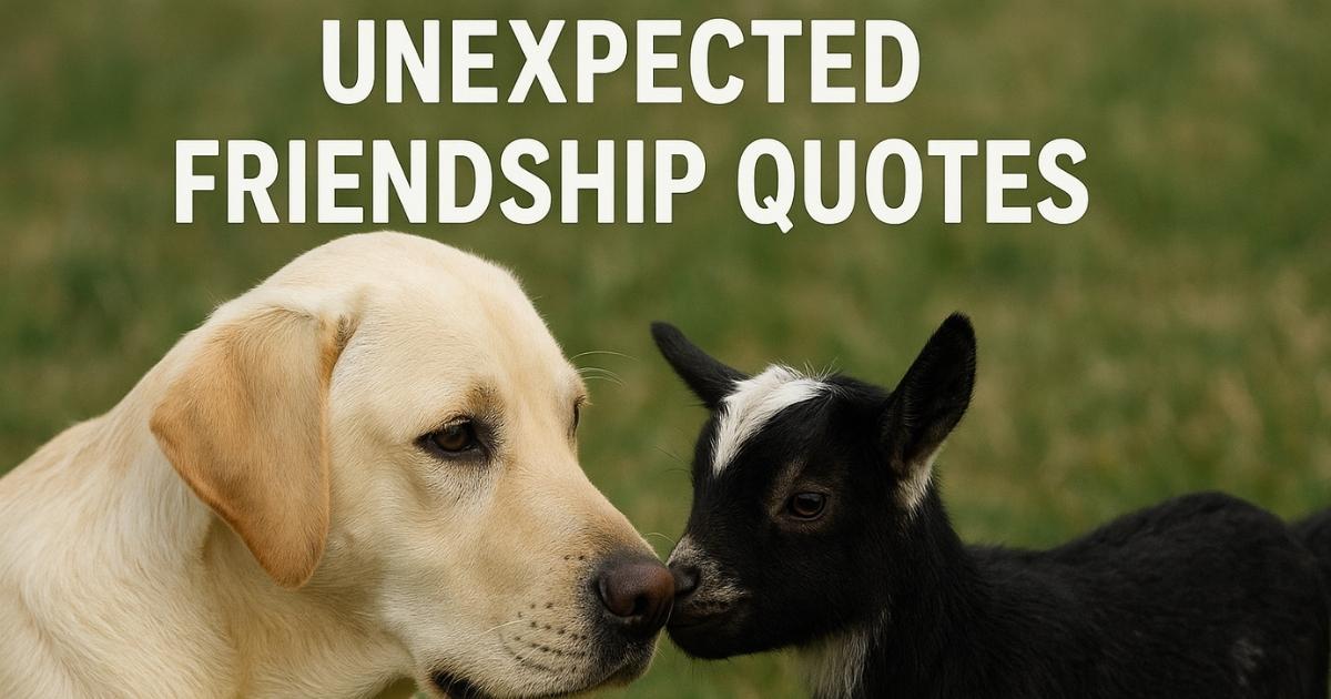 Unexpected Friendship Quotes